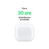 Estuche abierto y auriculares de los AirPods 4 con Cancelación Activa de Ruido de frente.