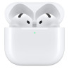 Estuche abierto y auriculares de los AirPods 4 con Cancelación Activa de Ruido de frente.