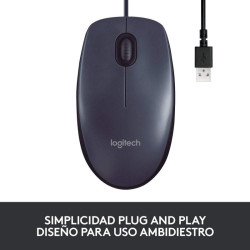 Ratón Logitech B100 OEM/ Hasta 800 DPI - LOGITECH (3)